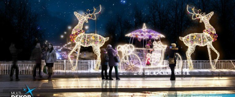 Świąteczna iluminacja Pałacu w Wilanowie